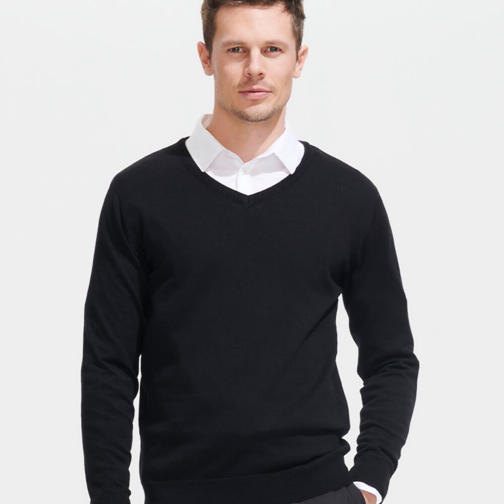 SOL'S Galaxy Cotton Acrylic V Neck Sweater Thumbnail