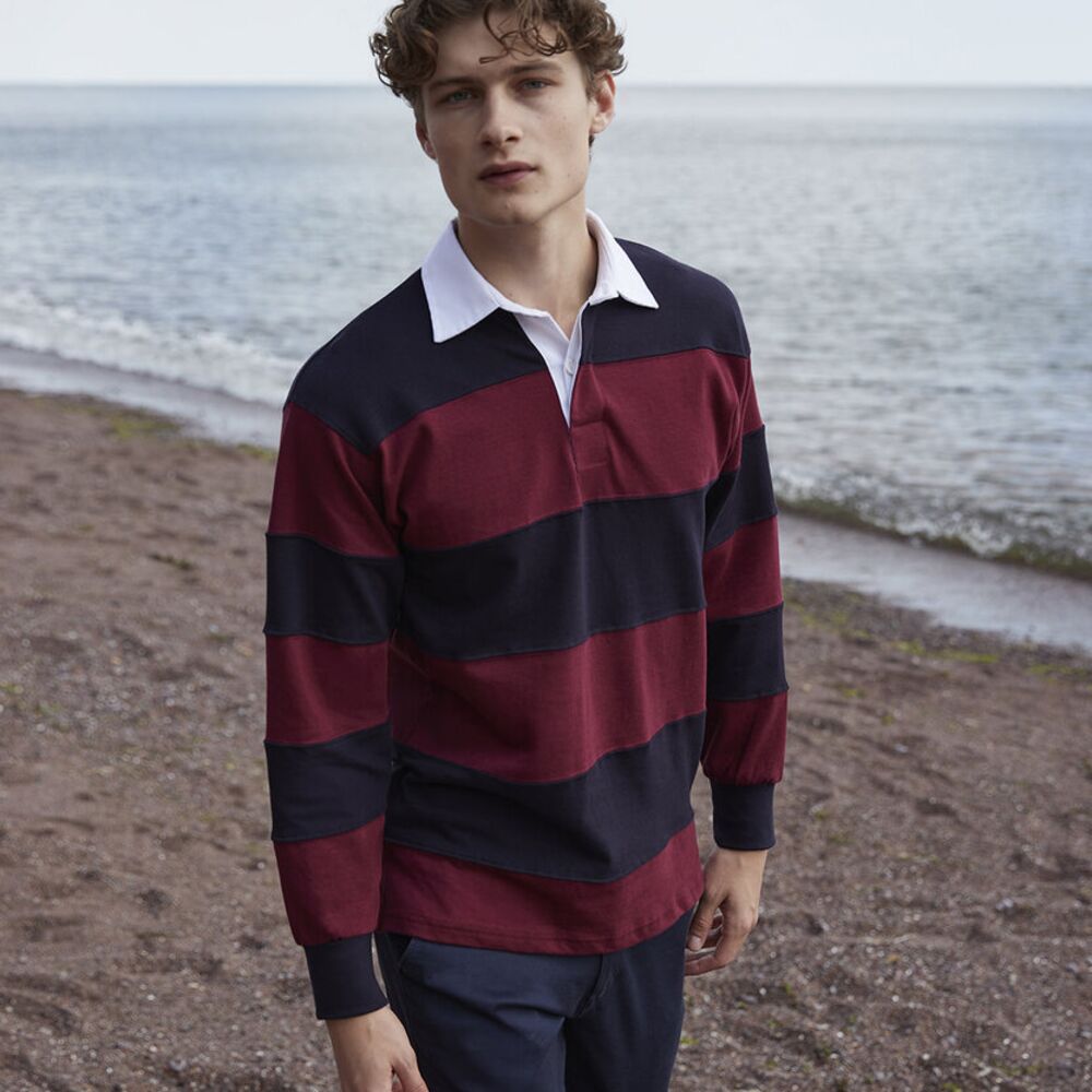 Stripe long sleeve rugby shirt Thumbnail
